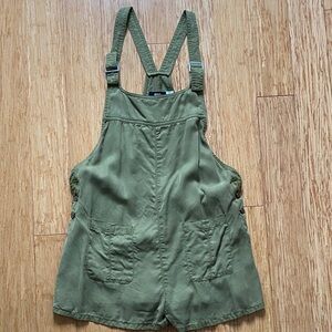 BDG Olive Green Overalls Shorts